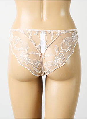 Tanga légère et transparente beige AUBADE femme