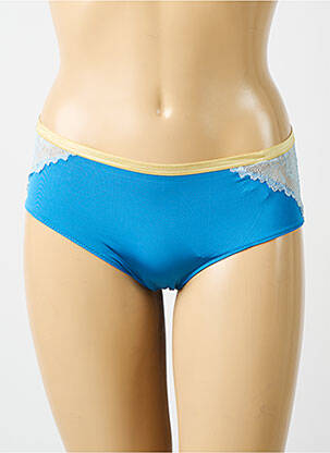 Shorty effet matière satinée bleu MEY femme
