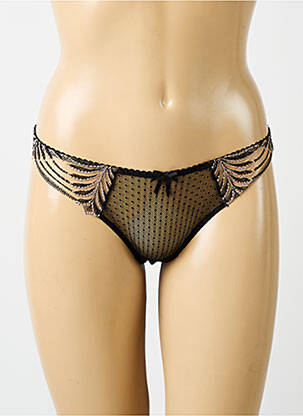 Tanga légère et transparente noir AUBADE femme