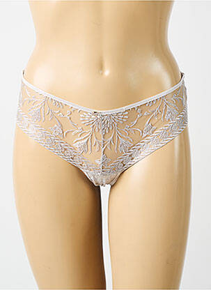 Tanga légère et transparente gris AUBADE femme