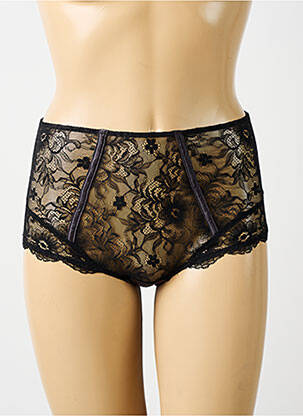 Shorty effet matière satinée noir MAISON LEJABY femme