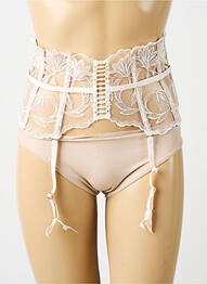Guêpière/porte-jarretelle avec armature rose AUBADE femme