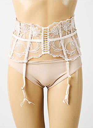Guêpière/porte-jarretelle avec armature rose AUBADE femme
