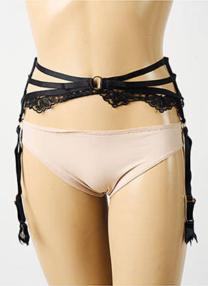Guêpière/porte-jarretelle effet matière satinée noir AUBADE femme