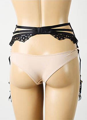 Guêpière/porte-jarretelle effet matière satinée noir AUBADE femme