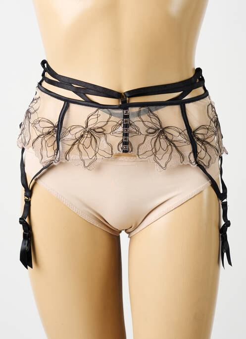 Guêpière/porte-jarretelle bretelles élastiquées ajustables beige PRELUDE femme