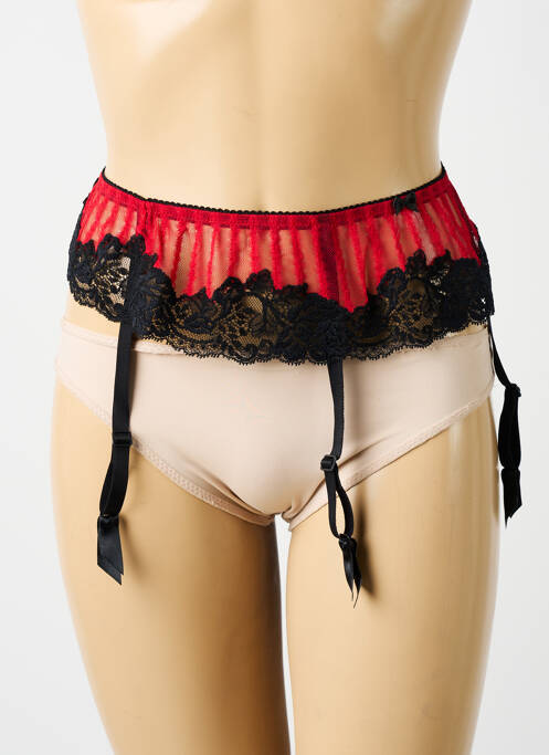 Guêpière/Porte-jarretelle rouge AMBRA pour femme