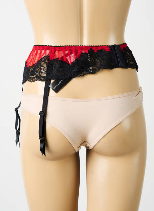 Guêpière/Porte-jarretelle rouge AMBRA pour femme