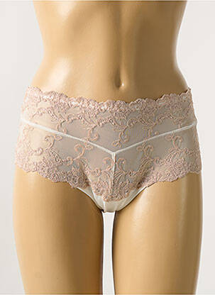 Shorty broderie ruban beige AMBRA femme
