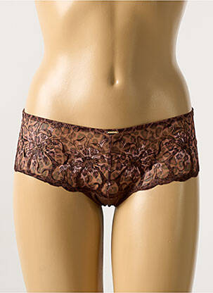 Shorty tissage dentelle marron CHANTELLE femme