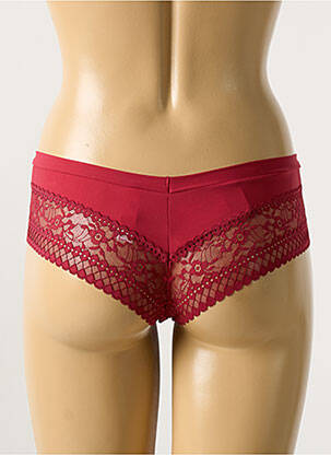 Shorty effet matière satinée rouge MAISON LEJABY femme