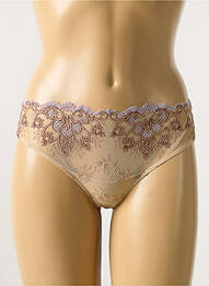 Shorty broderie ruban marron AMBRA femme