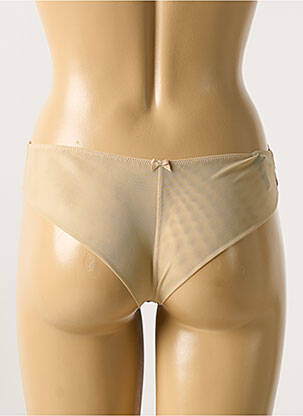 Shorty broderie ruban marron AMBRA femme