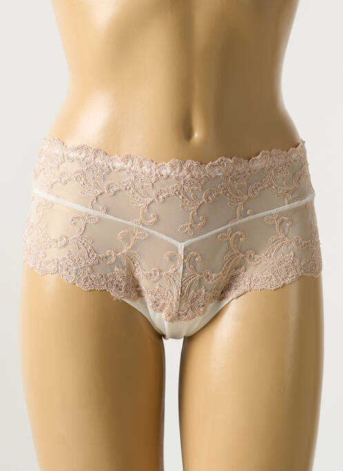 Shorty broderie ruban beige AMBRA femme