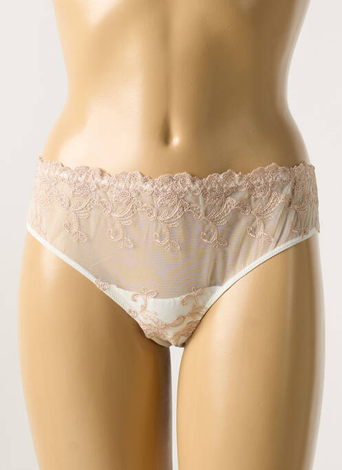 Shorty broderie ruban beige AMBRA femme