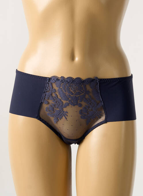 Shorty effet matière satinée bleu MAISON LEJABY femme