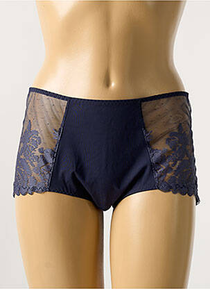 Shorty effet matière satinée bleu MAISON LEJABY femme