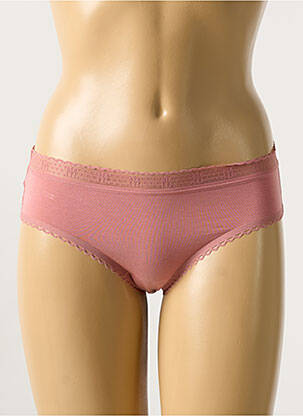 Shorty effet matière satinée rose MAISON LEJABY femme