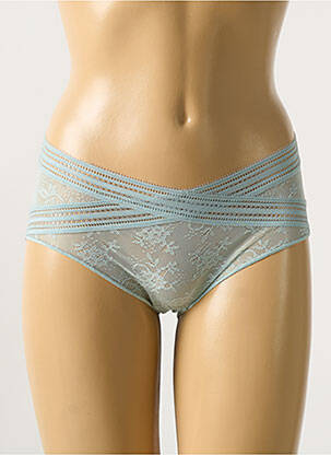 Shorty tissage dentelle bleu MAISON LEJABY femme