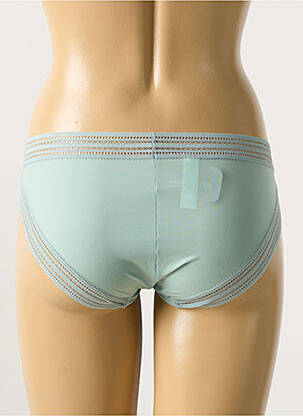 Culotte effet matière satinée bleu MAISON LEJABY femme