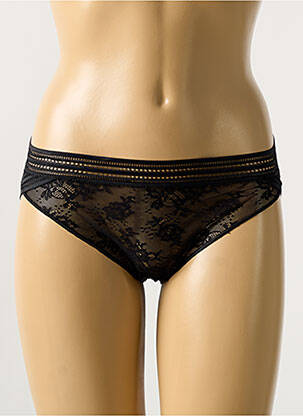 Culotte effet matière satinée noir MAISON LEJABY femme