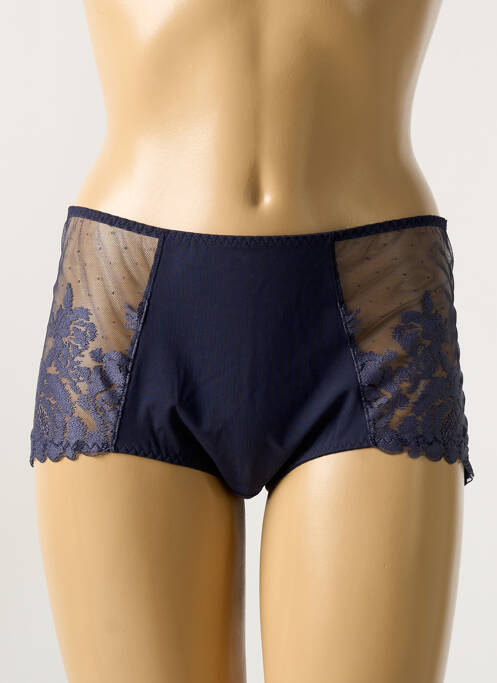Shorty effet matière satinée bleu MAISON LEJABY femme