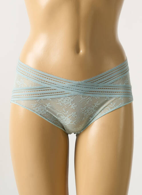 Shorty tissage dentelle bleu MAISON LEJABY femme