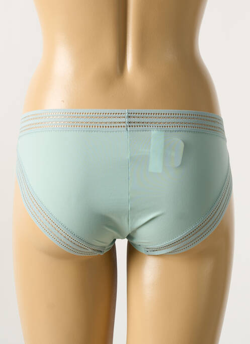 Culotte effet matière satinée bleu MAISON LEJABY femme