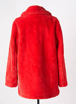 Manteau court fermeture boutonnée sur le devant sans capuche rouge OAKWOOD femme