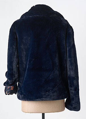 Manteau court fermeture boutonnée sur le devant sans capuche bleu OAKWOOD femme