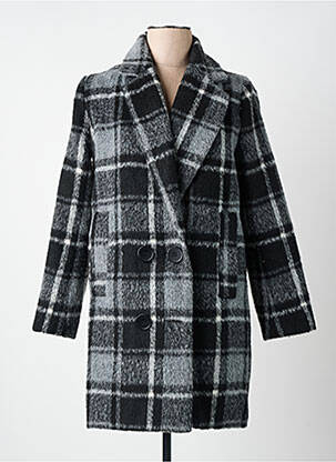 Manteau court coupe droite sans capuche gris LILI SIDONIO femme