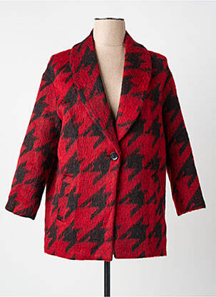 Manteau court coupe droite sans capuche rouge SCHOOL RAG femme