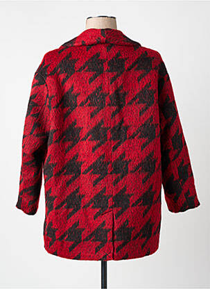 Manteau court coupe droite sans capuche rouge SCHOOL RAG femme