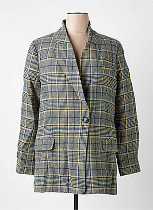 Veste casual col tailleur bleu LEON & HARPER femme