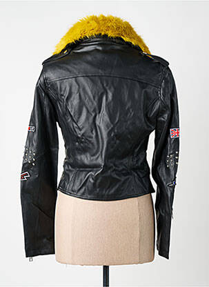 Veste simili cuir poches noir MOLLY BRACKEN femme