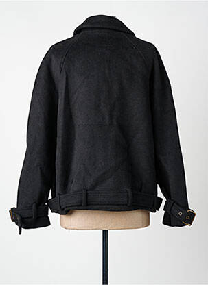 Manteau court coupe droite sans capuche noir O.P.D.V (ON PARLE DE VOUS) femme