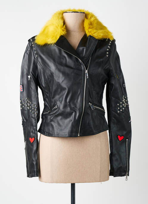 Veste simili cuir noir MOLLY BRACKEN pour femme