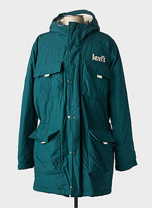 Parka manches longues a capuche vert LEVI'S homme