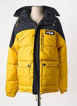Doudoune poches a capuche jaune FILA homme