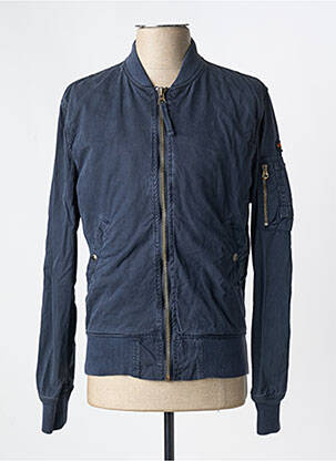 Blouson bleu SCHOTT homme