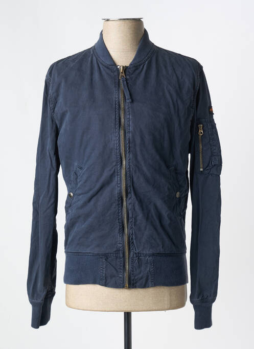 Blouson bleu SCHOTT pour homme