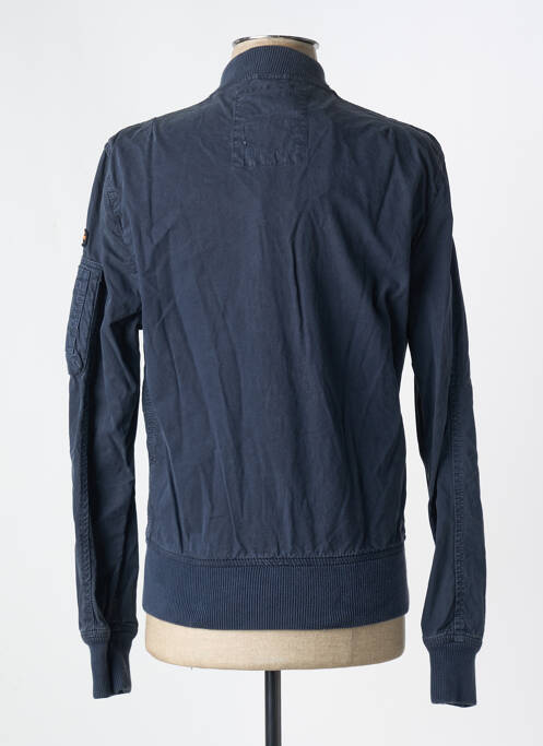 Blouson bleu SCHOTT pour homme