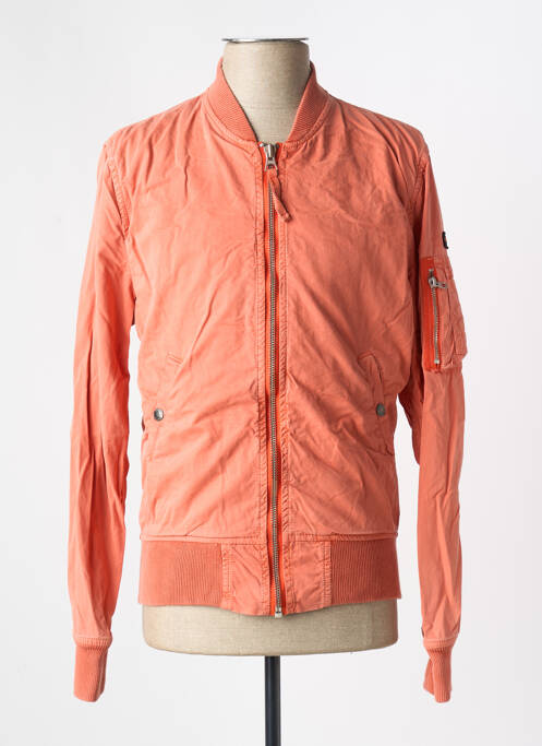 Blouson orange SCHOTT pour homme