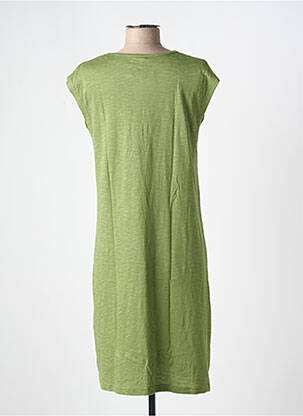 Robe mi-longue manches courtes manches courtes vert CHRISTIAN CANE femme