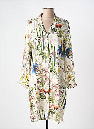 Chemise de nuit imprimé fleurs blanc LE CHAT femme