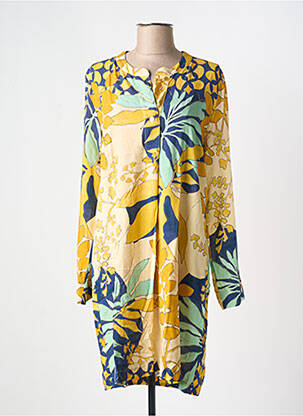 Chemise de nuit manches longues jaune LE CHAT femme