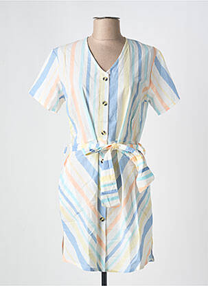 Robe courte manches courtes manches courtes blanc CHRISTIAN CANE femme