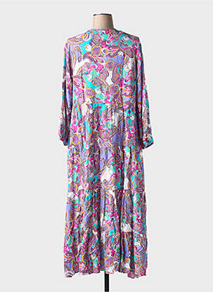 Robe longue manches longues manches longues violet ROSA FAIA femme