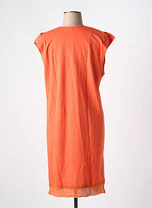 Robe mi-longue manches courtes manches courtes orange CHRISTIAN CANE femme
