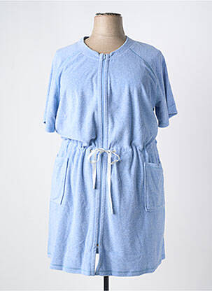 Chemise de nuit manches courtes bleu LE CHAT femme